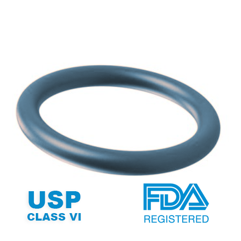 FKM 75 FDA USP VI, blau